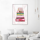 stack of fashion books and a gucci bag by miguel angel romero franco on GIANT ART - pink digital drawing