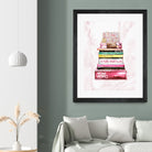 stack of fashion books and a gucci bag by miguel angel romero franco on GIANT ART - pink digital drawing