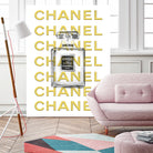 Chanel perfume fashion poster by miguel angel romero franco on GIANT ART - yellow digital drawing