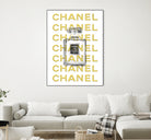 Chanel perfume fashion poster by miguel angel romero franco on GIANT ART - yellow digital drawing