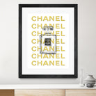 Chanel perfume fashion poster by miguel angel romero franco on GIANT ART - yellow digital drawing