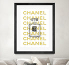 Chanel perfume fashion poster by miguel angel romero franco on GIANT ART - yellow digital drawing