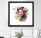 Watercolor Floral Asian Woman #3 by Isabel Cerdá Muñoz on GIANT ART - green digital painting