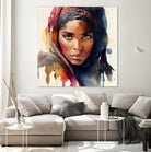 Watercolor Tuareg Woman #7 by Isabel Cerdá Muñoz on GIANT ART - brown digital painting