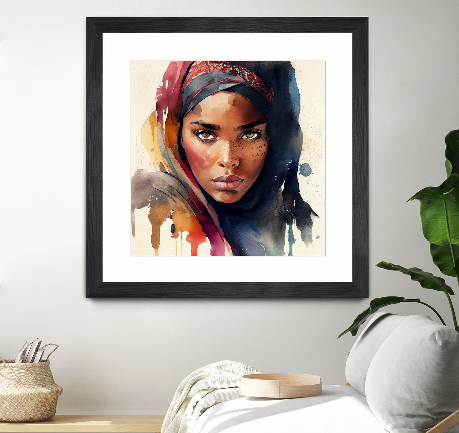 Watercolor Tuareg Woman #7 by Isabel Cerdá Muñoz on GIANT ART - brown digital painting