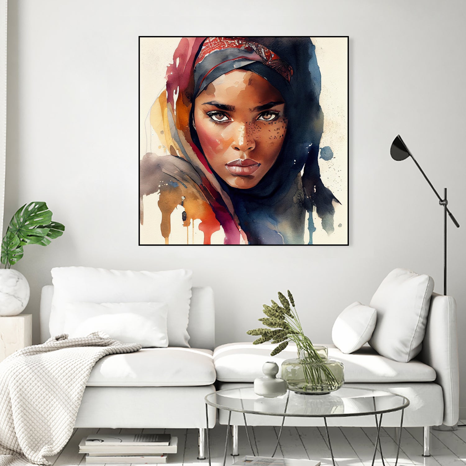 Watercolor Tuareg Woman #7 by Isabel Cerdá Muñoz on GIANT ART - brown digital painting