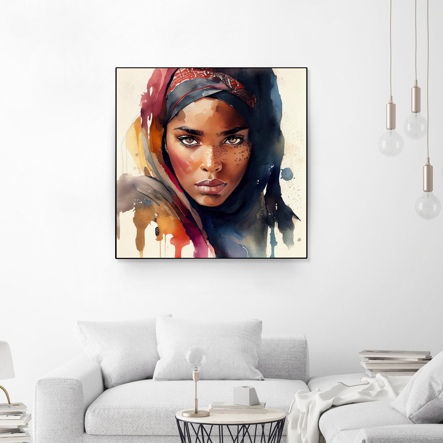 Watercolor Tuareg Woman #7 by Isabel Cerdá Muñoz on GIANT ART - brown digital painting