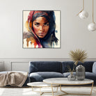 Watercolor Tuareg Woman #7 by Isabel Cerdá Muñoz on GIANT ART - brown digital painting