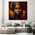 Powerful African Warrior Woman #1 by Isabel Cerdá Muñoz on GIANT ART - brown digital painting