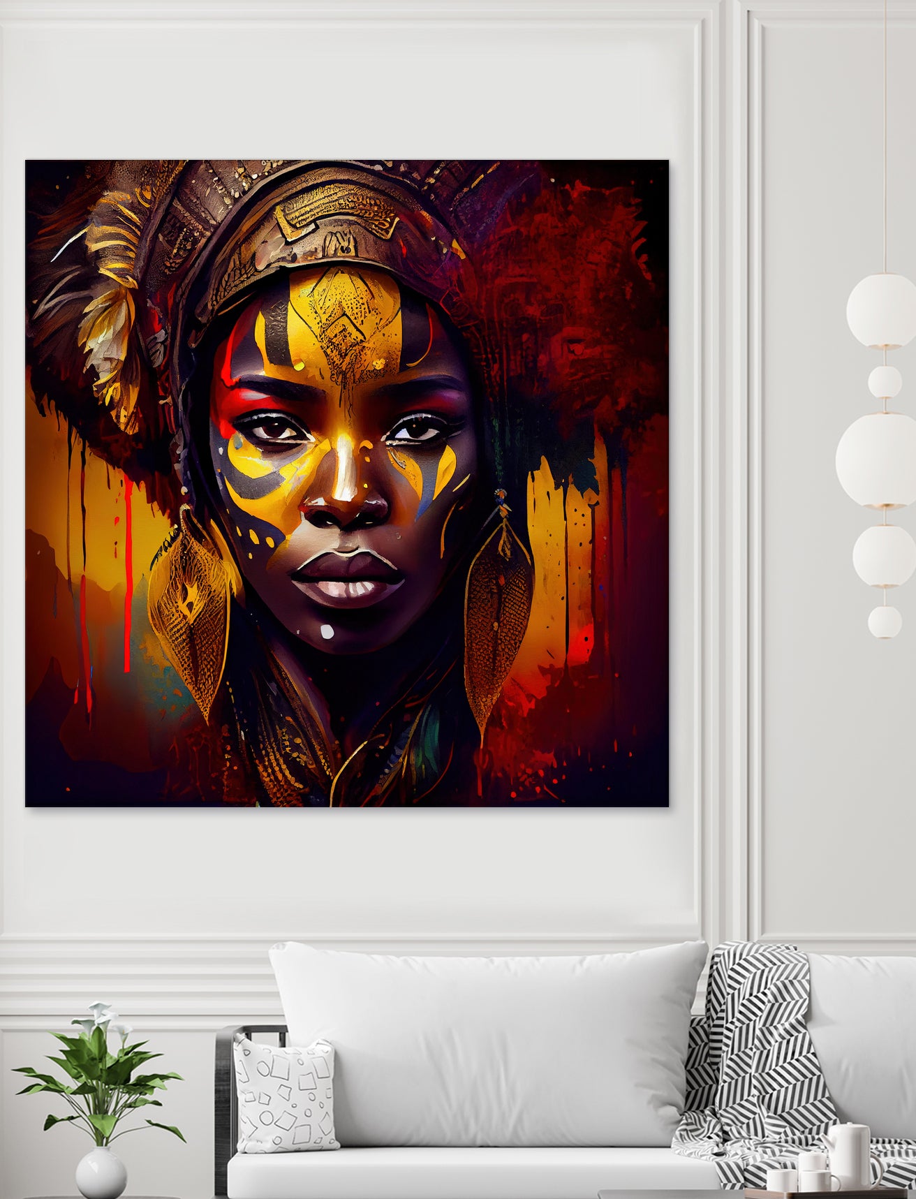 Powerful African Warrior Woman #1 by Isabel Cerdá Muñoz on GIANT ART - brown digital painting