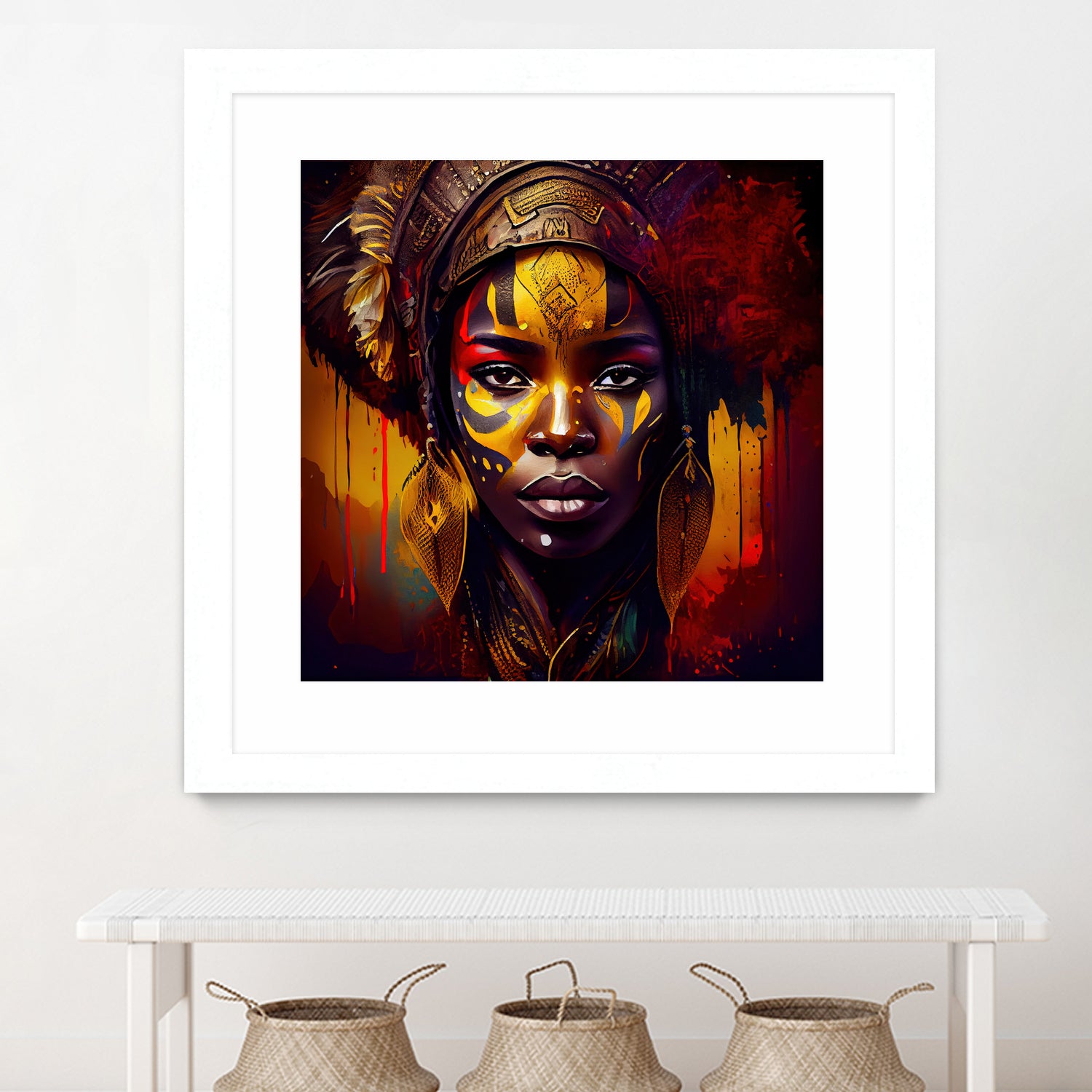 Powerful African Warrior Woman #1 by Isabel Cerdá Muñoz on GIANT ART - brown digital painting