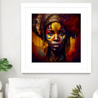 Powerful African Warrior Woman #1 by Isabel Cerdá Muñoz on GIANT ART - brown digital painting