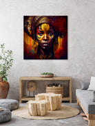 Powerful African Warrior Woman #1 by Isabel Cerdá Muñoz on GIANT ART - brown digital painting