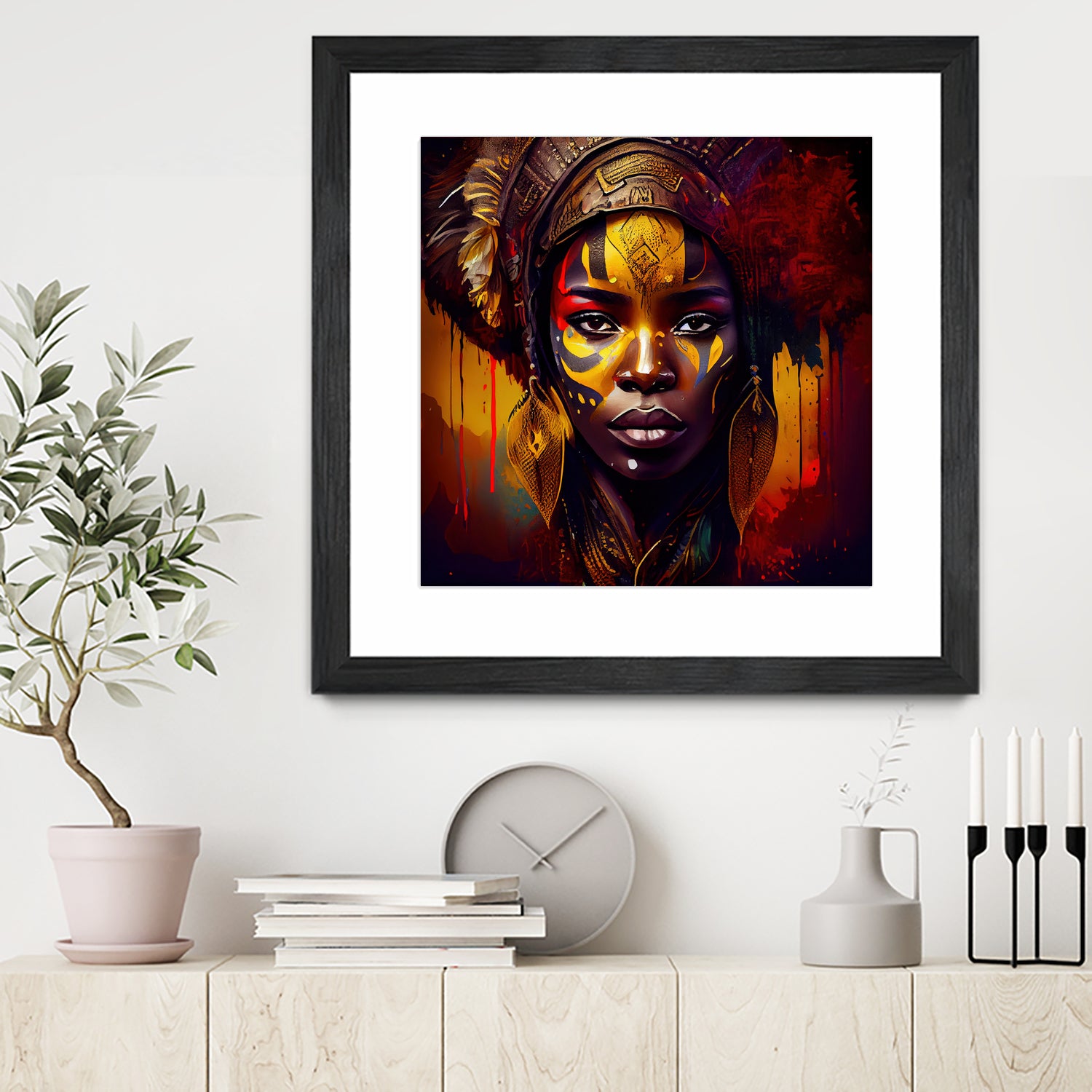 Powerful African Warrior Woman #1 by Isabel Cerdá Muñoz on GIANT ART - brown digital painting