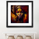 Powerful African Warrior Woman #1 by Isabel Cerdá Muñoz on GIANT ART - brown digital painting