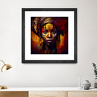 Powerful African Warrior Woman #1 by Isabel Cerdá Muñoz on GIANT ART - brown digital painting