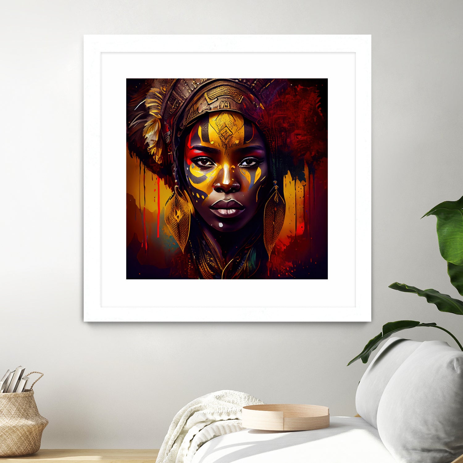 Powerful African Warrior Woman #1 by Isabel Cerdá Muñoz on GIANT ART - brown digital painting