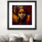 Powerful African Warrior Woman #1 by Isabel Cerdá Muñoz on GIANT ART - brown digital painting