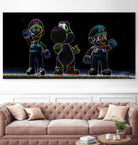 Luigi-Yoschi-Mario by Marcelo Moya on GIANT ART - black digital painting