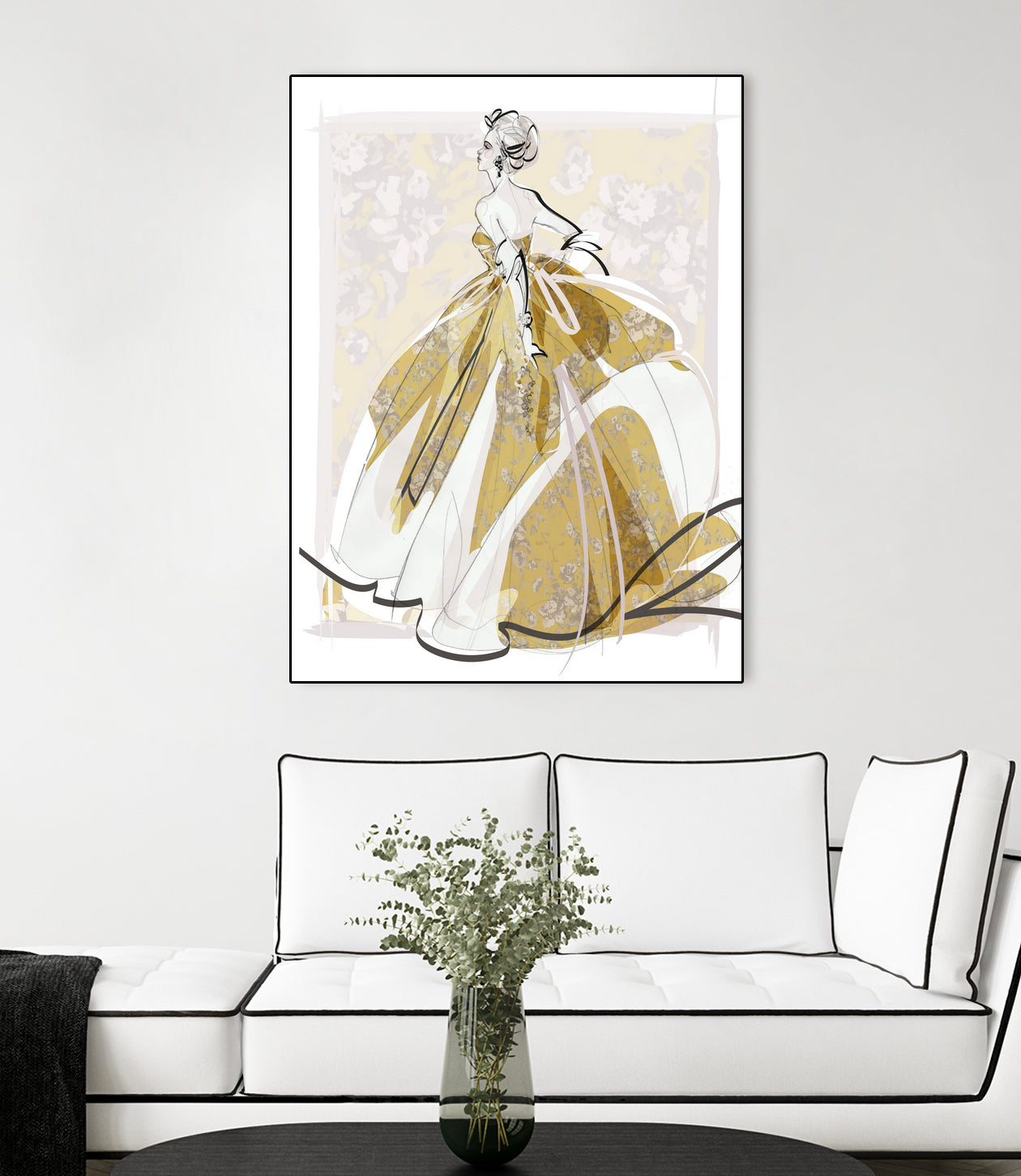 The Golden Gown by Jennifer Griffey on GIANT ART - yellow digital painting