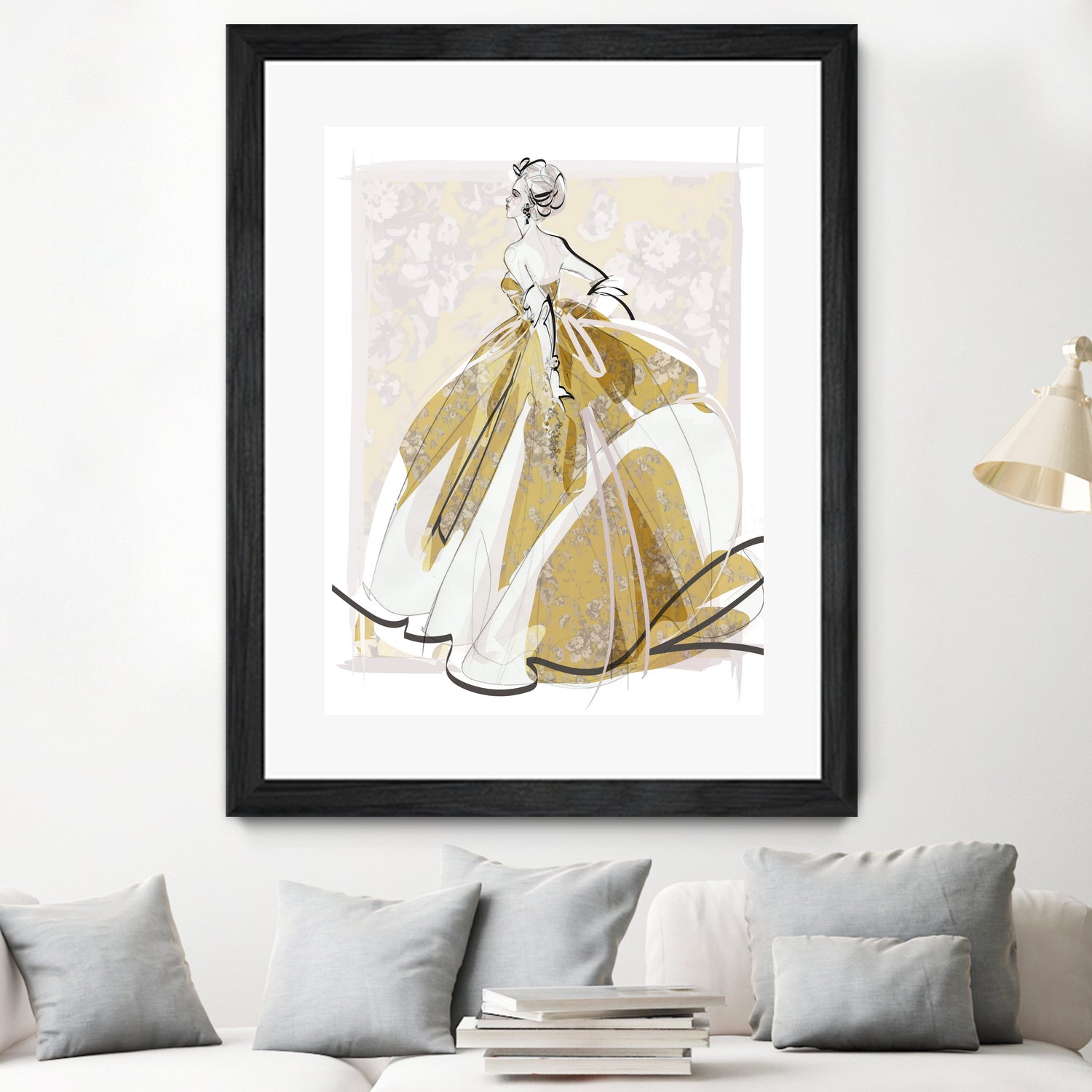 The Golden Gown by Jennifer Griffey on GIANT ART - yellow digital painting