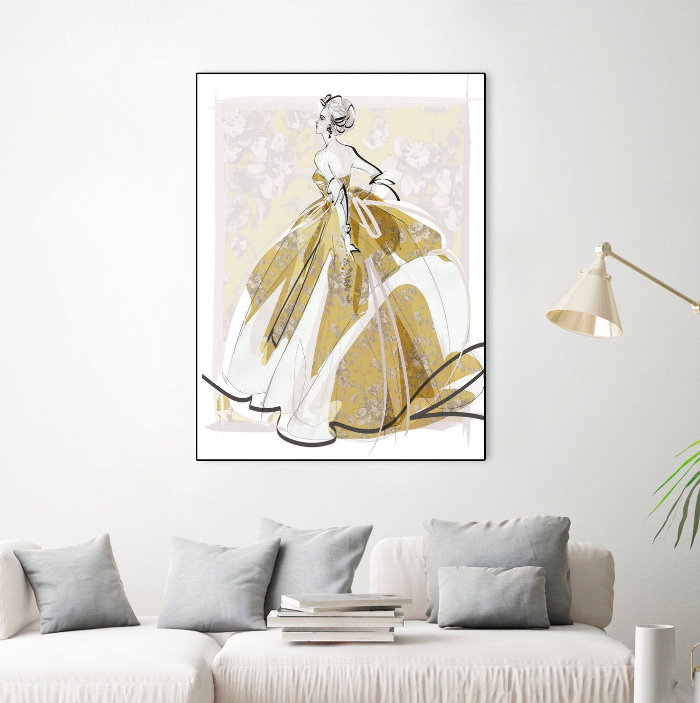 The Golden Gown by Jennifer Griffey on GIANT ART - yellow digital painting