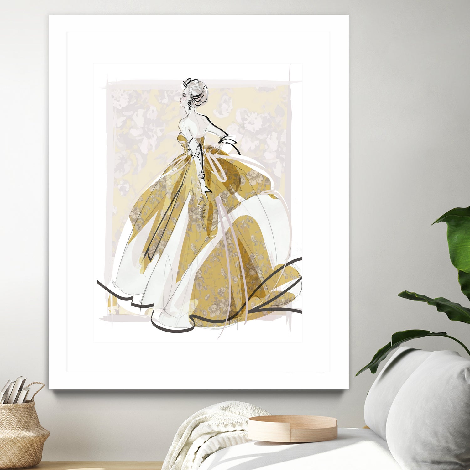 The Golden Gown by Jennifer Griffey on GIANT ART - yellow digital painting