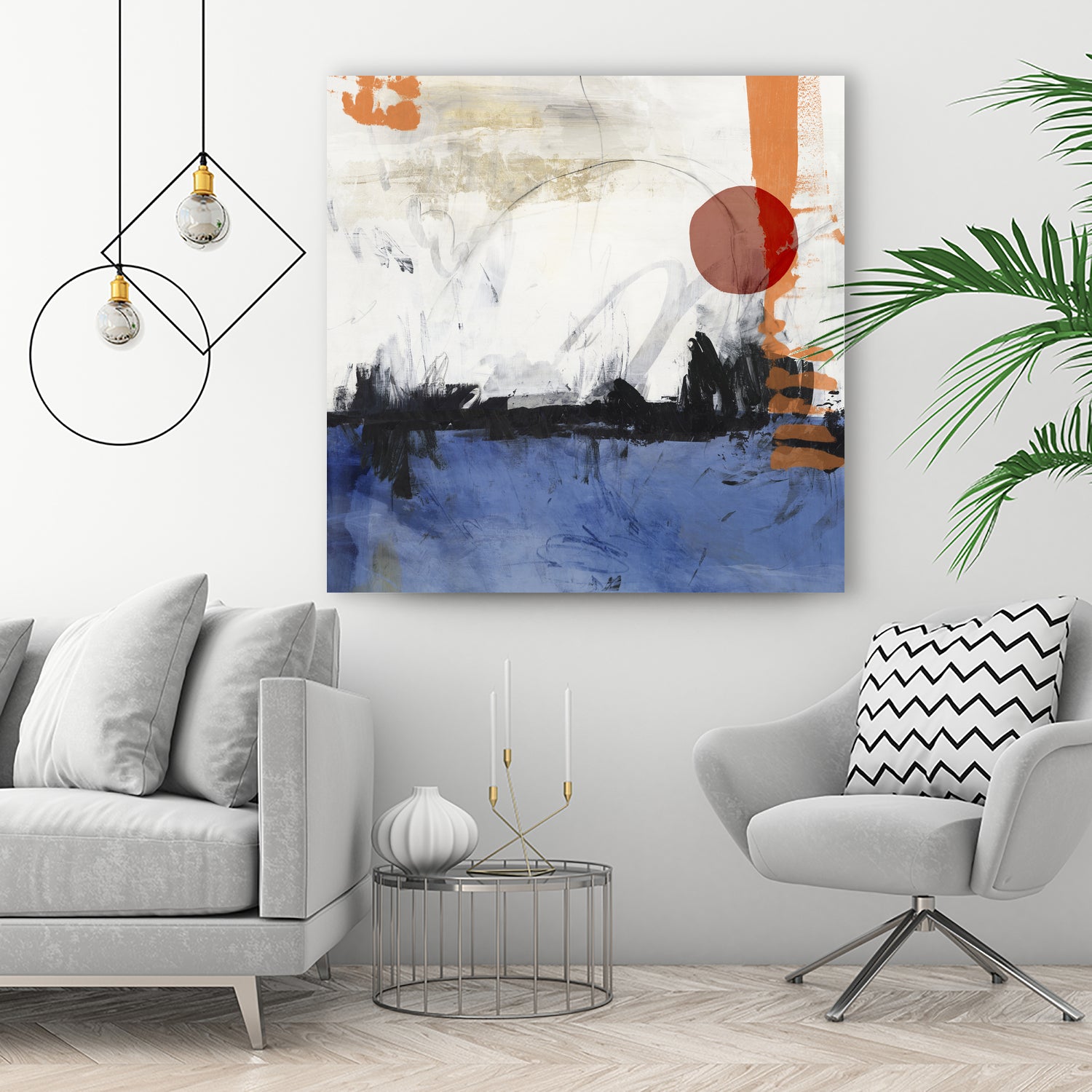 Midnight Rise I by Pi Studio on GIANT ART - blue mixed media