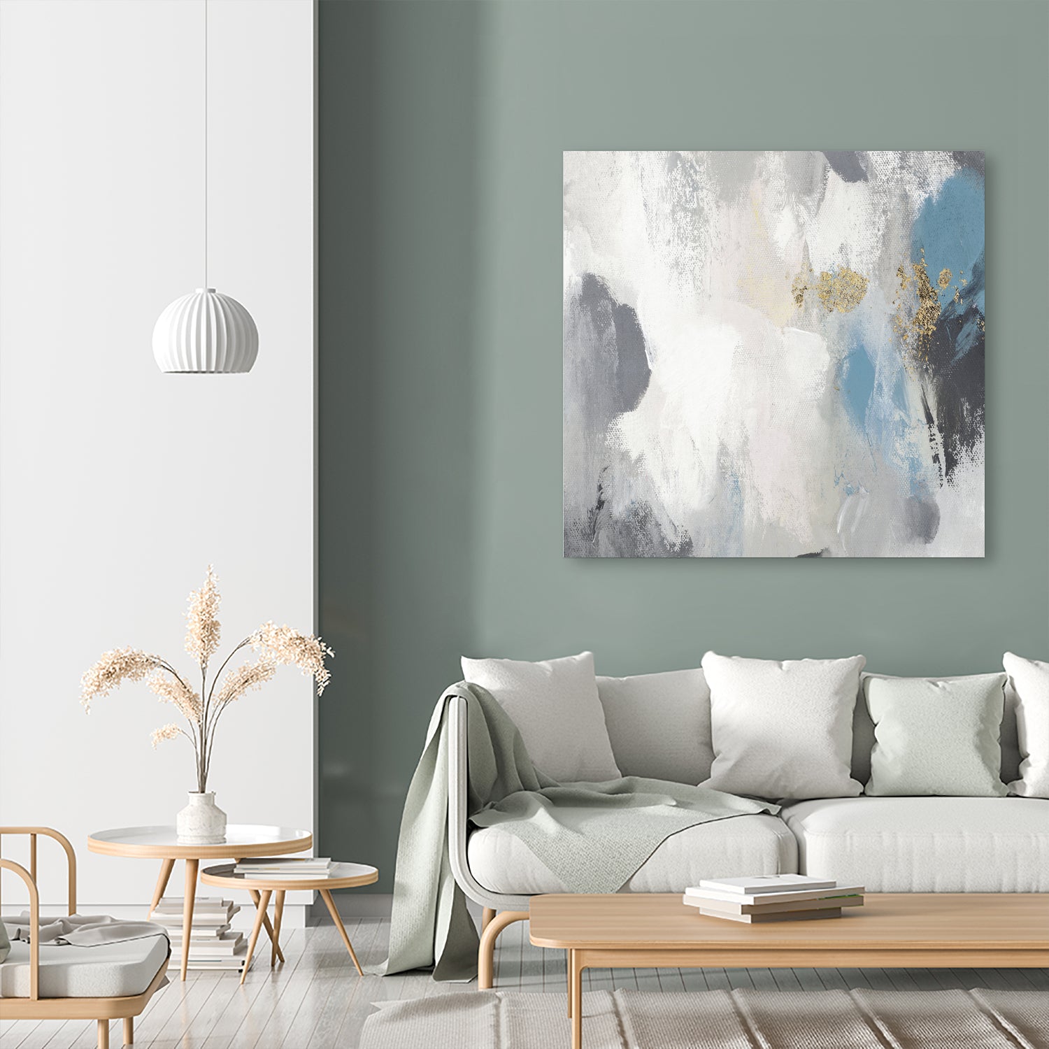 Gray Days II by Pi Studio on GIANT ART - blue mixed media