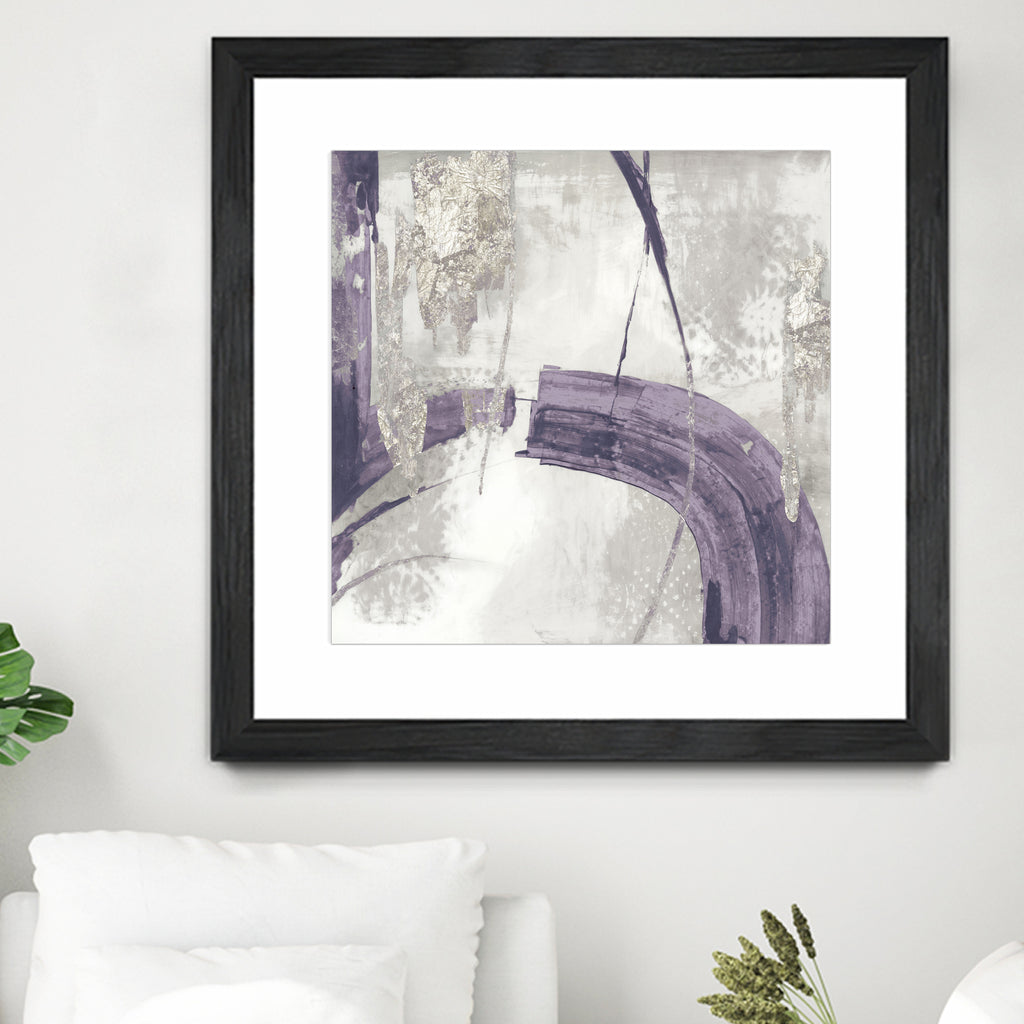 Black Ink I Lavender Version by Pi Studio on GIANT ART - fuchsia mixed media