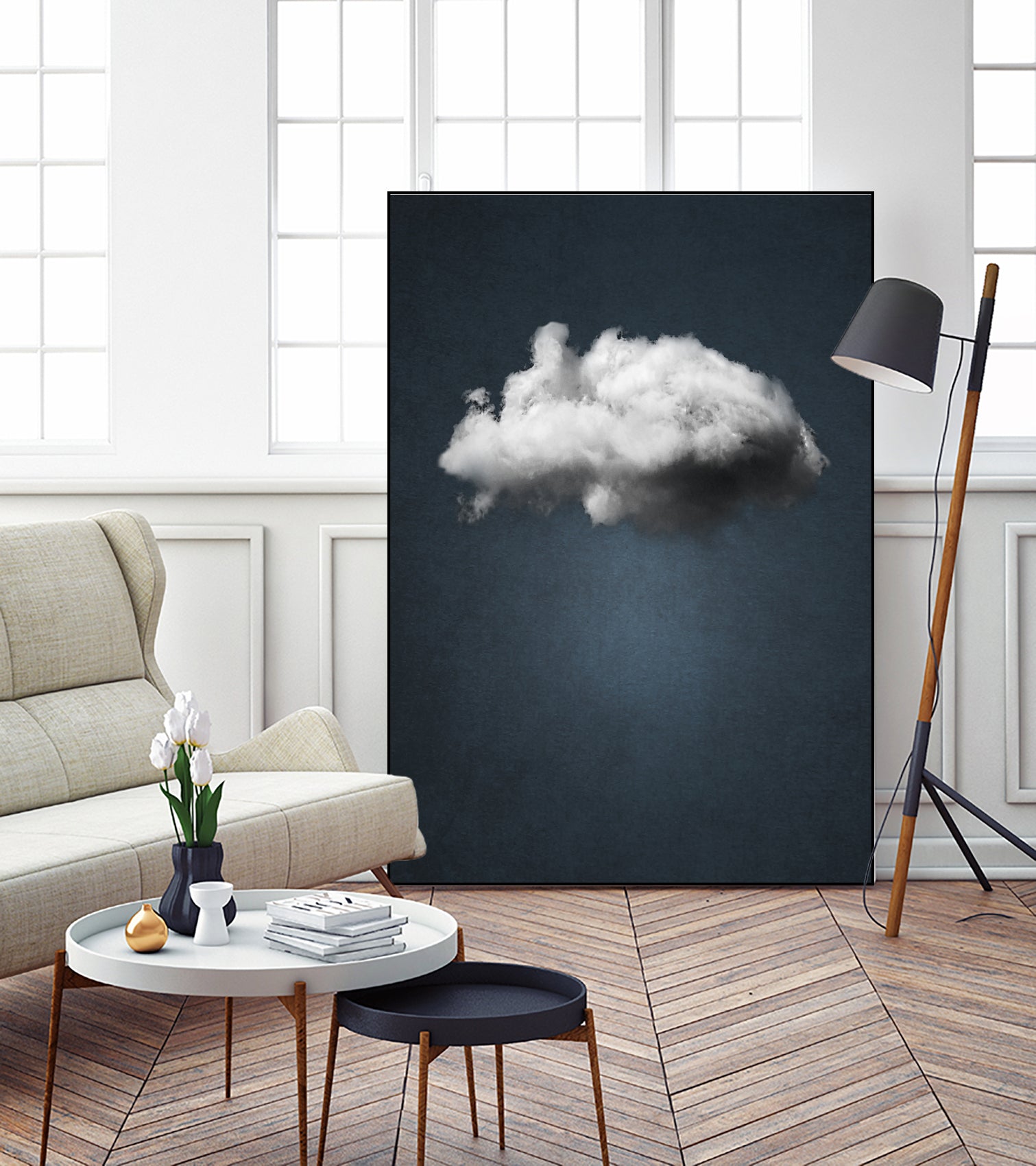 WAITING MAGRITTE by Paolo Bordegoni on GIANT ART - blue digital painting