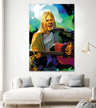 Kurt Cobain with guitar by francis mosciski on GIANT ART - white digital painting