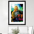 Kurt Cobain with guitar by francis mosciski on GIANT ART - white digital painting