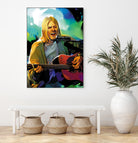 Kurt Cobain with guitar by francis mosciski on GIANT ART - white digital painting