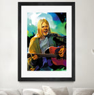 Kurt Cobain with guitar by francis mosciski on GIANT ART - white digital painting