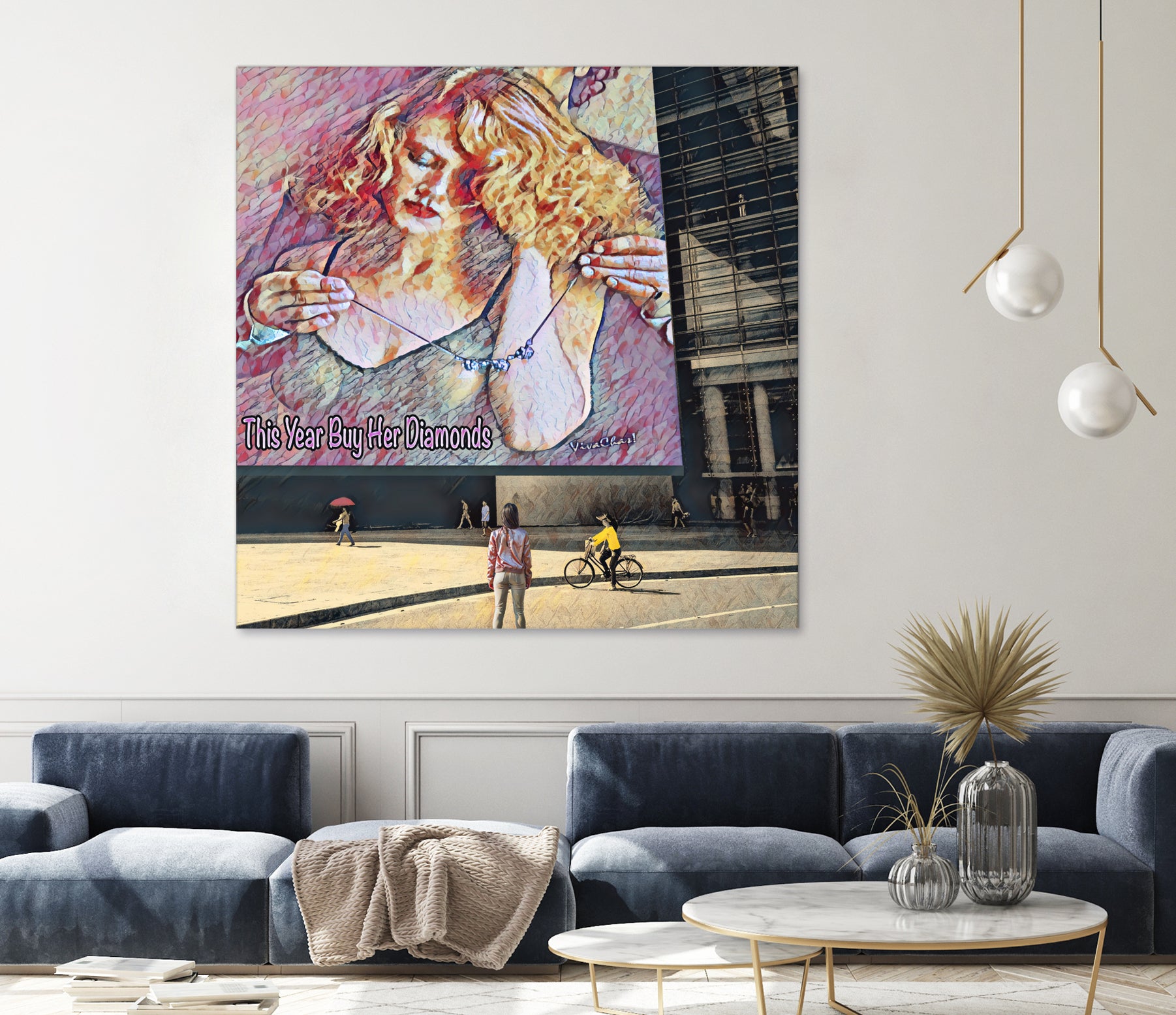 This Year Buy Her Diamonds by charles sinklier on GIANT ART - fuchsia digital painting