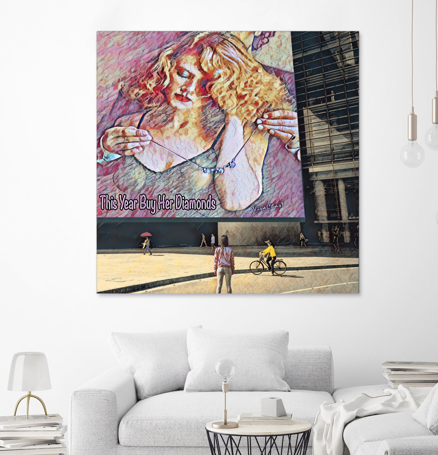 This Year Buy Her Diamonds by charles sinklier on GIANT ART - fuchsia digital painting