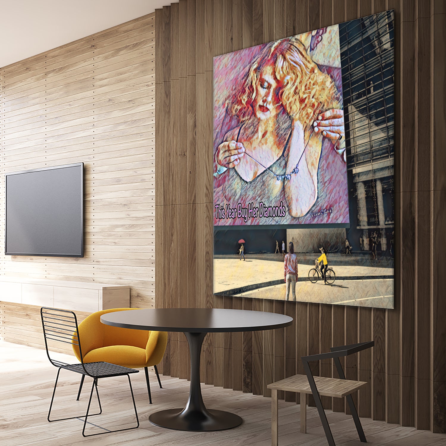 This Year Buy Her Diamonds by charles sinklier on GIANT ART - fuchsia digital painting