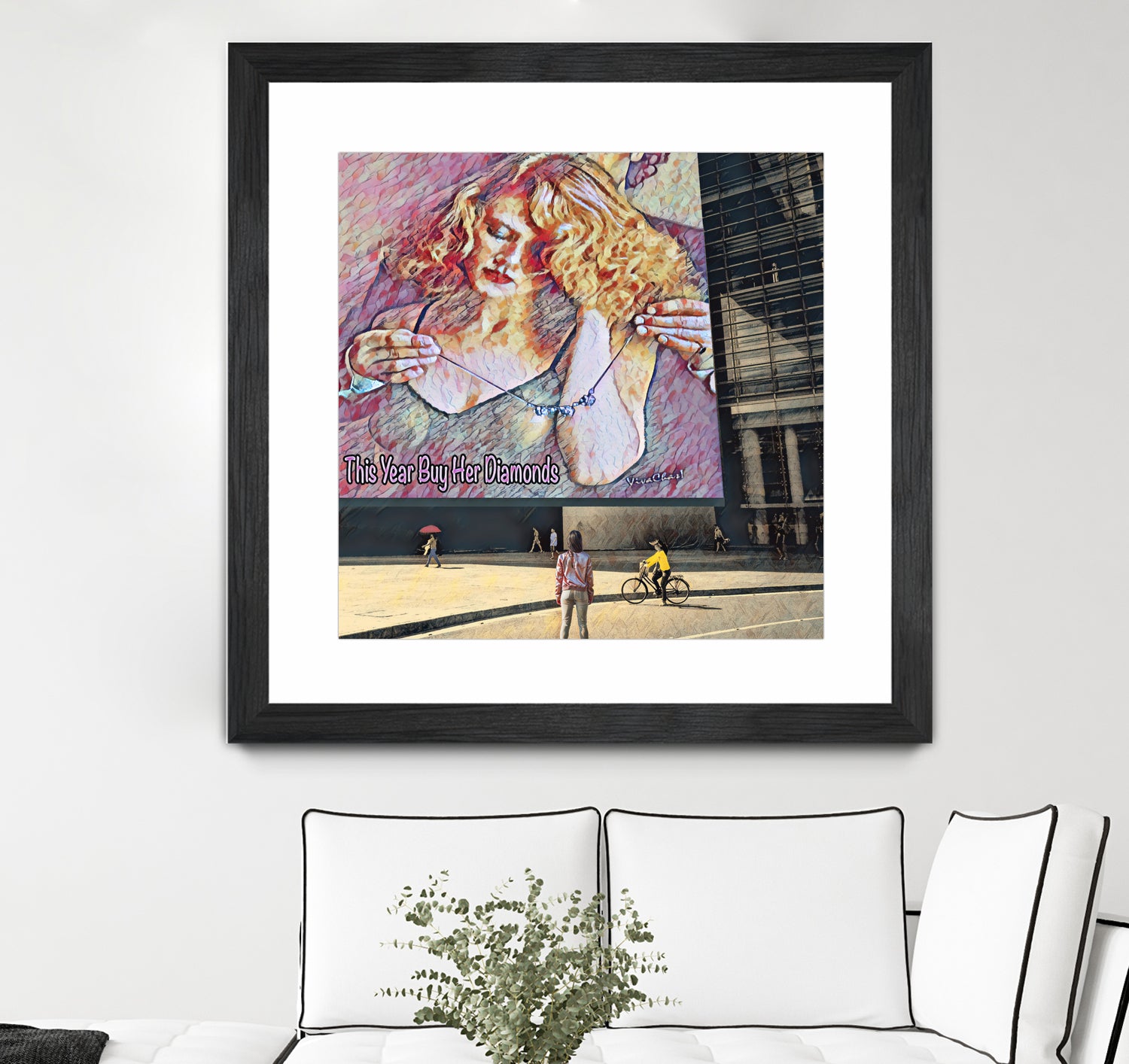 This Year Buy Her Diamonds by charles sinklier on GIANT ART - fuchsia digital painting