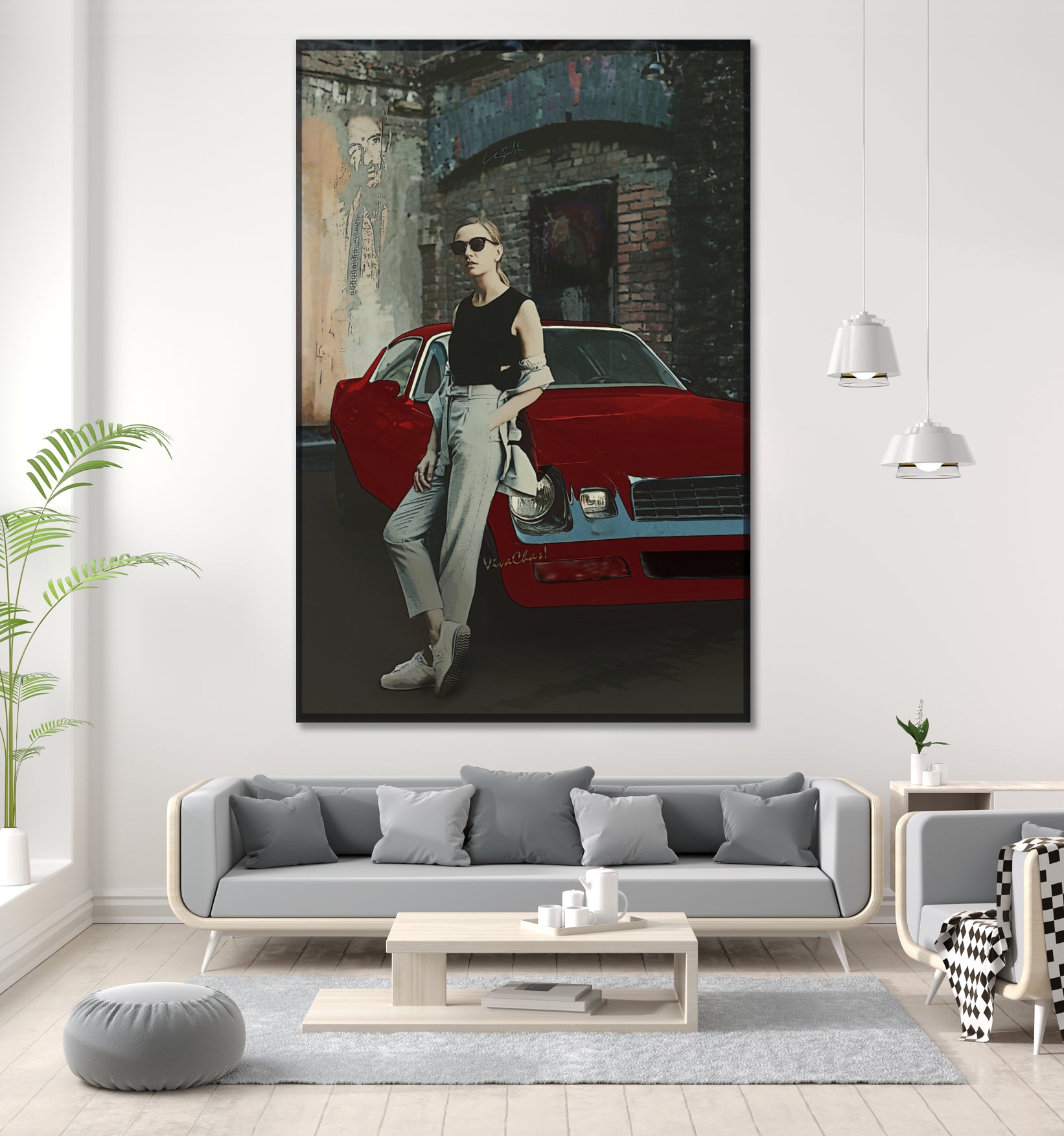 The Girl and Her Old Man's Ride by charles sinklier on GIANT ART - gray digital painting