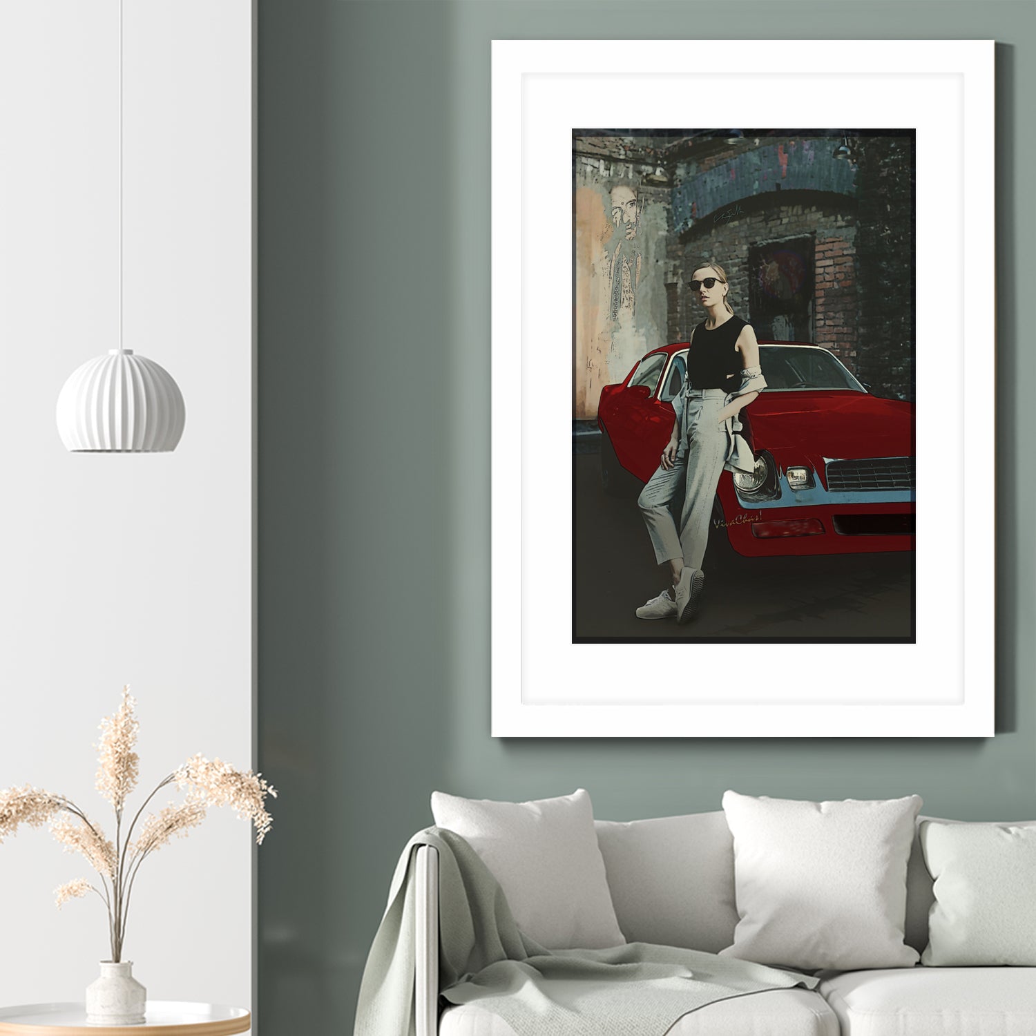 The Girl and Her Old Man's Ride by charles sinklier on GIANT ART - gray digital painting