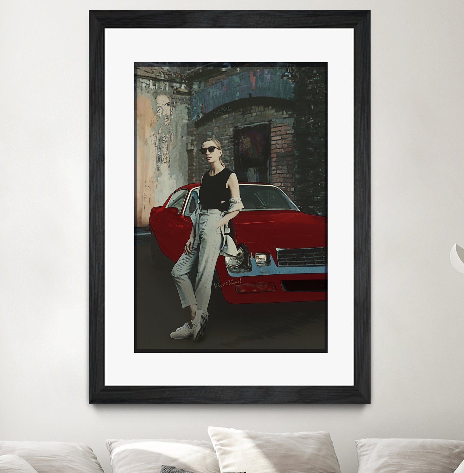 The Girl and Her Old Man's Ride by charles sinklier on GIANT ART - gray digital painting