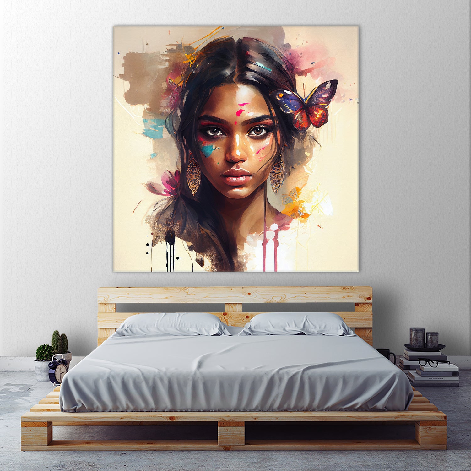 Watercolor Hindu Woman #1 by Isabel Cerdá Muñoz on GIANT ART - brown digital painting