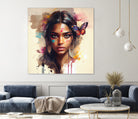 Watercolor Hindu Woman #1 by Isabel Cerdá Muñoz on GIANT ART - brown digital painting