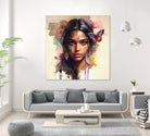 Watercolor Hindu Woman #1 by Isabel Cerdá Muñoz on GIANT ART - brown digital painting