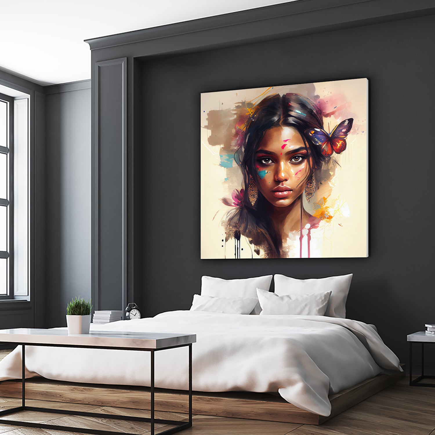 Watercolor Hindu Woman #1 by Isabel Cerdá Muñoz on GIANT ART - brown digital painting