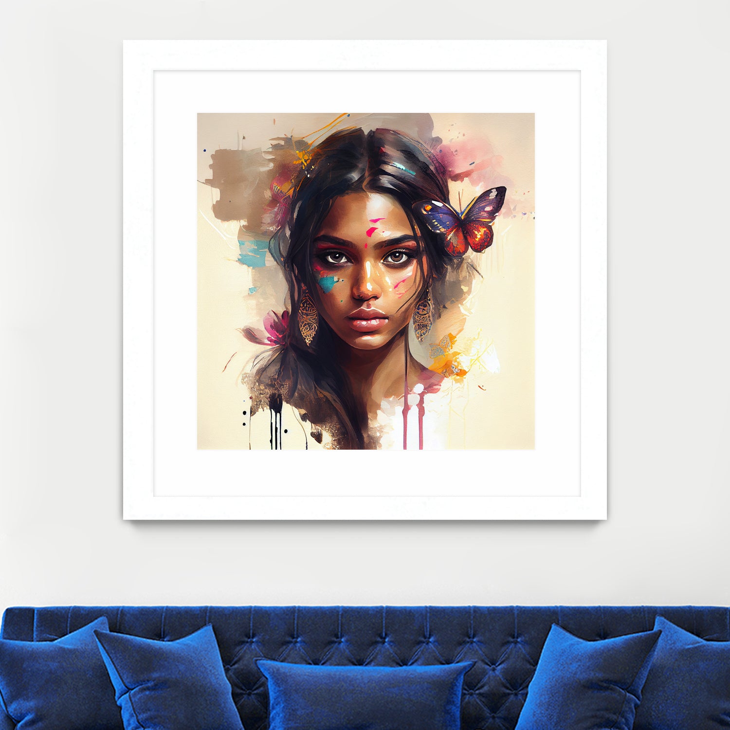 Watercolor Hindu Woman #1 by Isabel Cerdá Muñoz on GIANT ART - brown digital painting