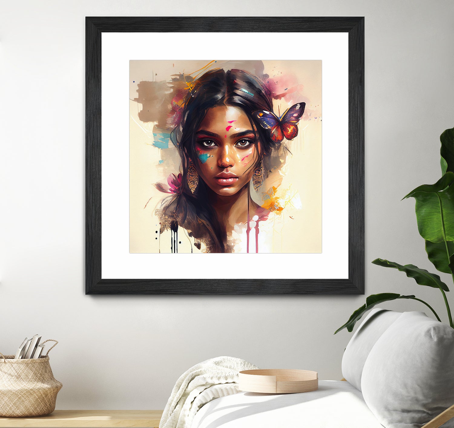 Watercolor Hindu Woman #1 by Isabel Cerdá Muñoz on GIANT ART - brown digital painting