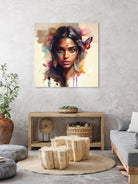 Watercolor Hindu Woman #1 by Isabel Cerdá Muñoz on GIANT ART - brown digital painting