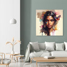 Watercolor Hindu Woman #1 by Isabel Cerdá Muñoz on GIANT ART - brown digital painting